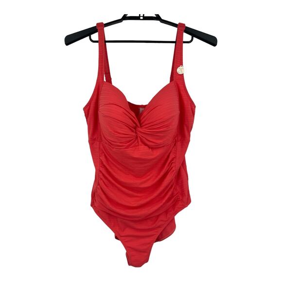 Artesands bathing suit Aria Botticelli one piece swim coral size 20 - Picture 2 of 9